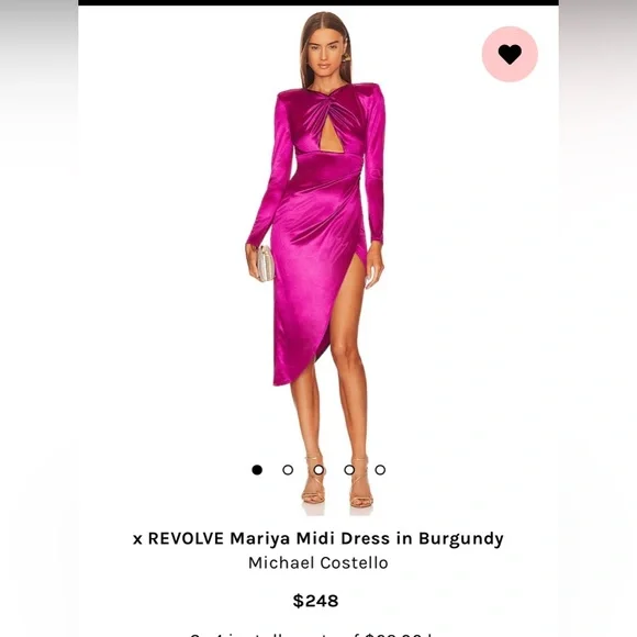 Mariya Midi Dress in Burgundy
Michael Costello
SIZE XS - Picture 3 of 3